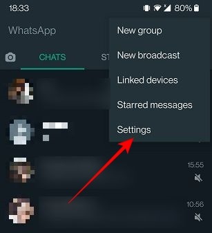Whatsapp Status Anonymous Settings