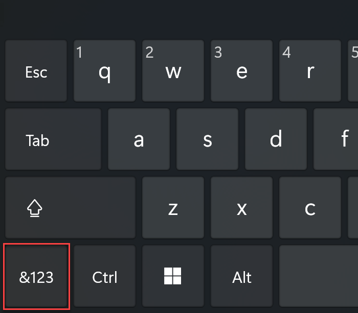 Windows 11 Touch Keyboard 123