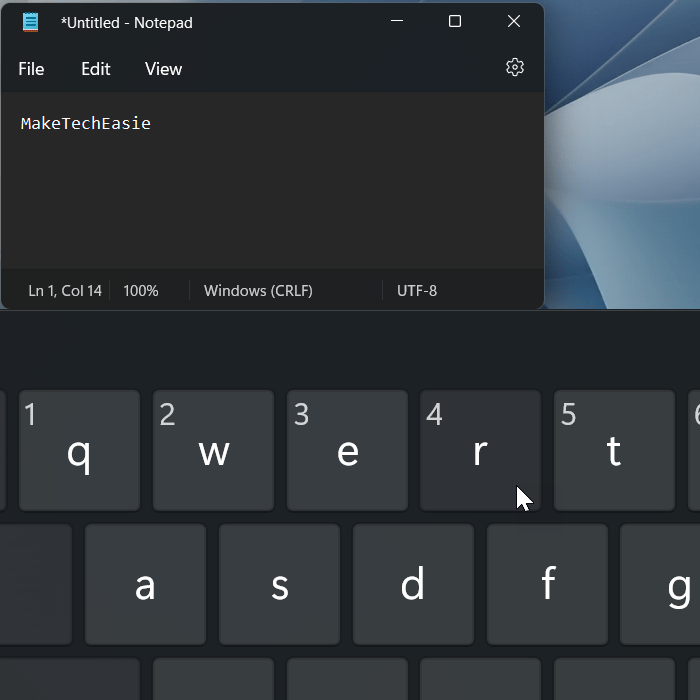 Windows 11 Touch Keyboard Basic Inputting