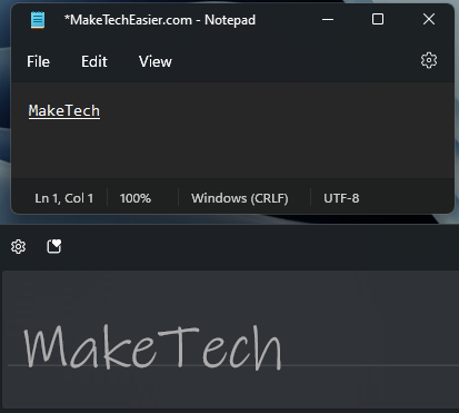 Windows 11 Touch Keyboard Handwriting Input