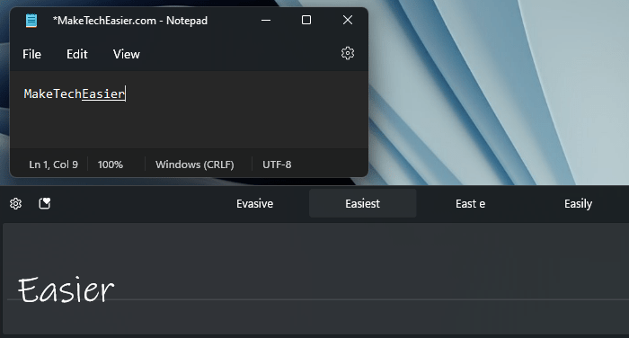 Windows 11 Touch Keyboard Handwriting Suggestions