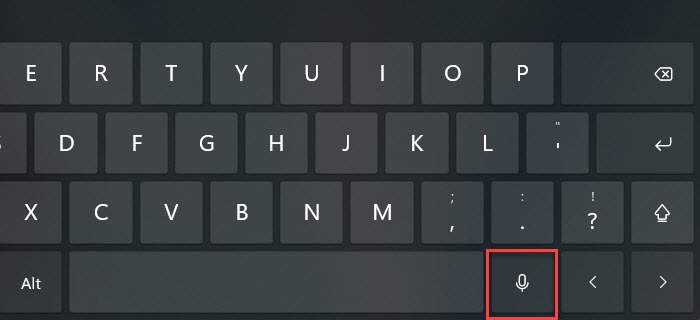 Windows 11 Touch Keyboard Microphone Key