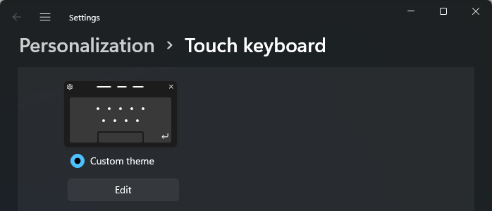 Windows 11 Touch Keyboard Personalization Touch Keyboard Custom Theme