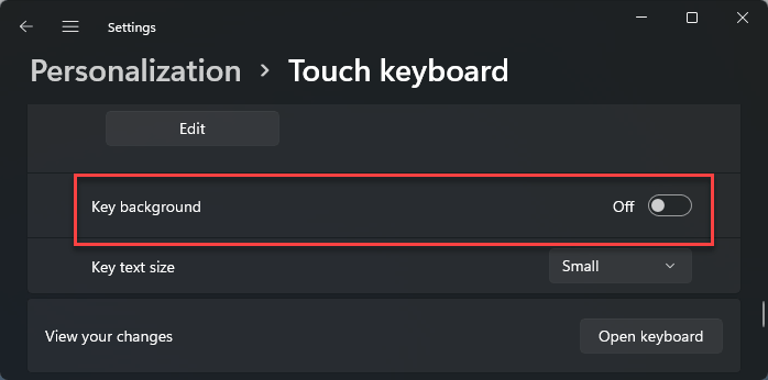 Windows 11 Touch Keyboard Personalization Touch Keyboard Key Bg
