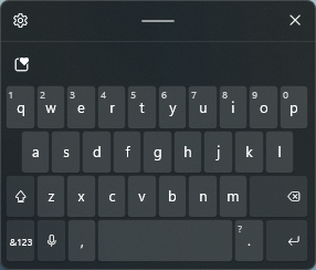 Windows 11 Touch Keyboard Small Layout 2