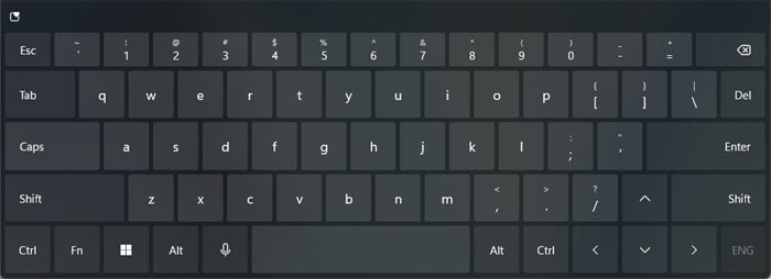Windows 11 Touch Keyboard Traditional Layout