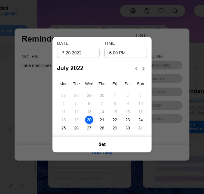 Windows Reminders Any.do Create Task Reminder 1