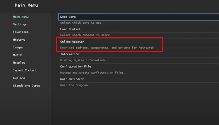 Xbox Retro Main Menu