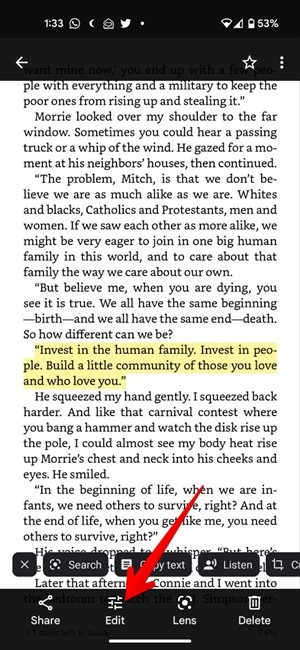 Android Google Photos Edit