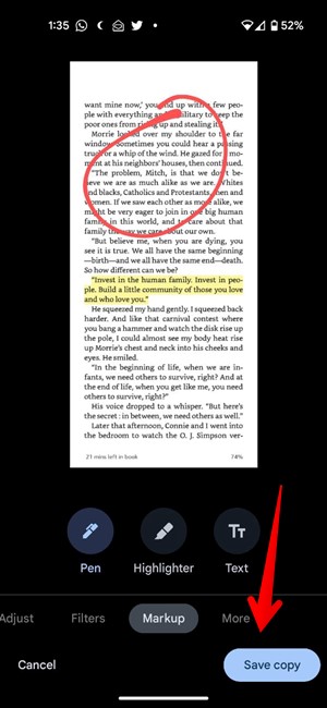 Android Google Photos Save Screenshot