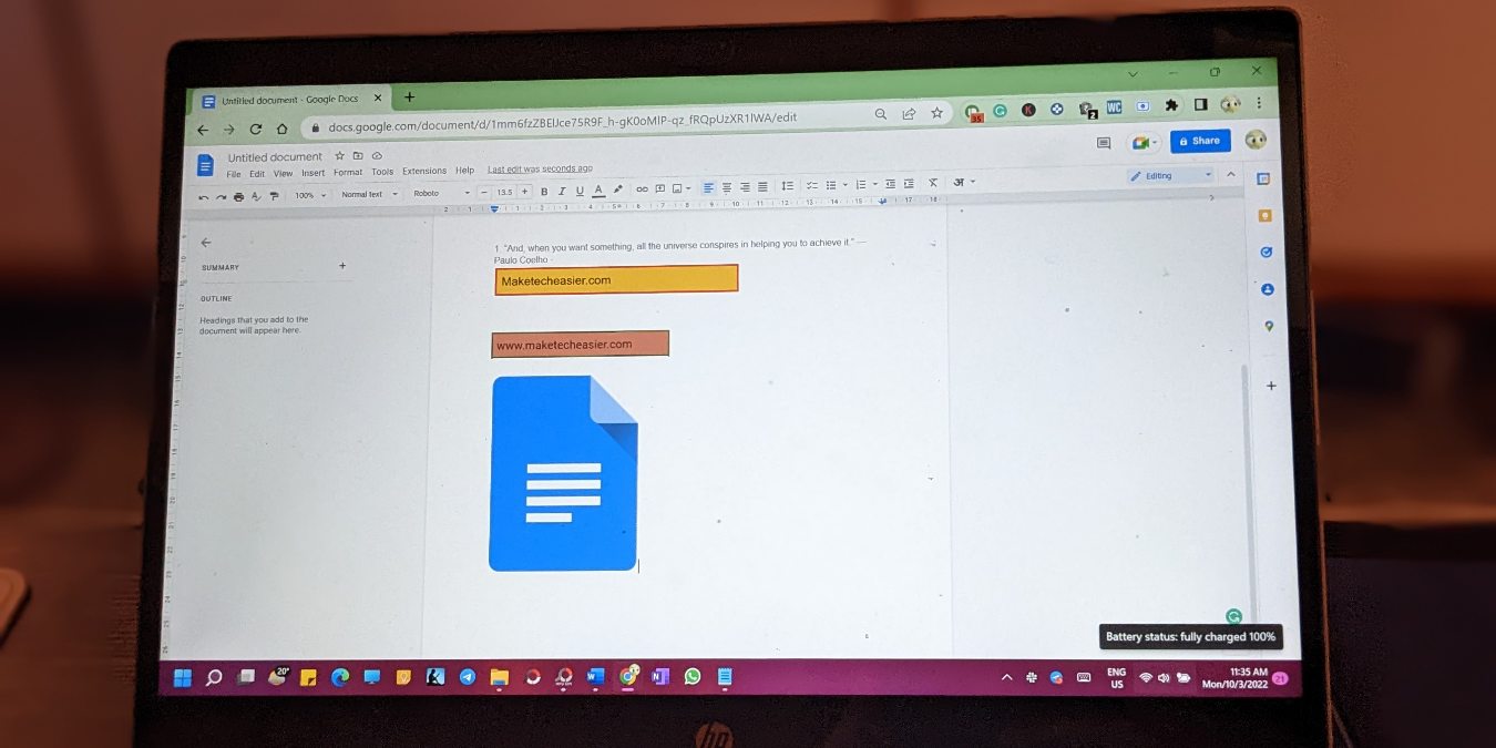 Google Docs Add Text Box