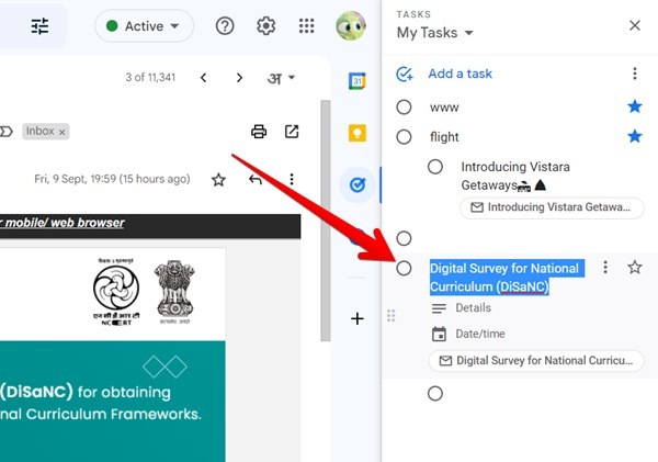 Google Tasks Complete Task