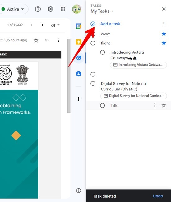 Google Tasks Create Task