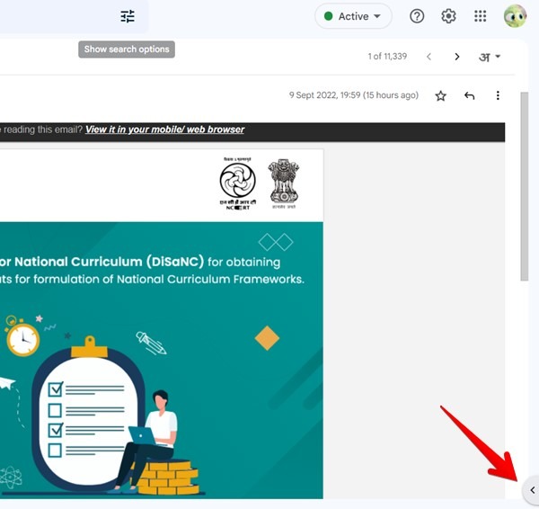 Google Tasks Expand Sidebar