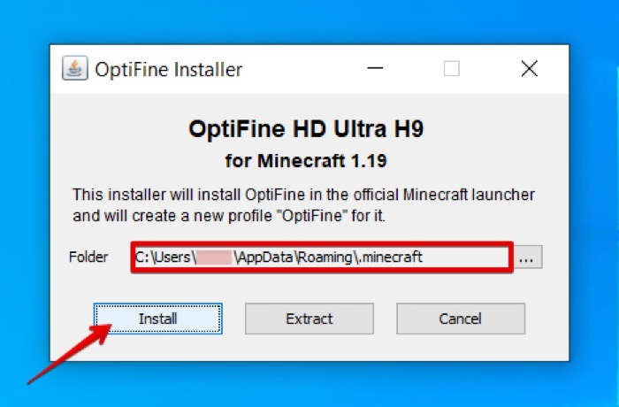 How To Download And Install Optifine For Minecraft Clcik On Install