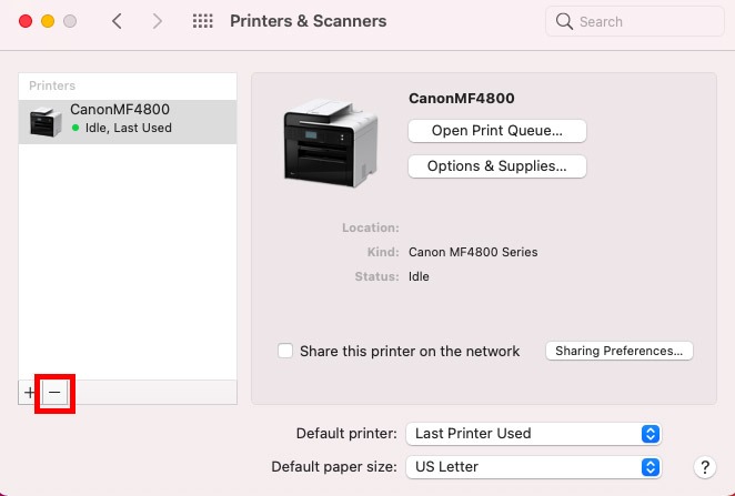 Mac Unable Print Remove Printer