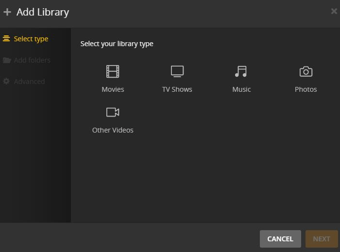 Plex Add Library