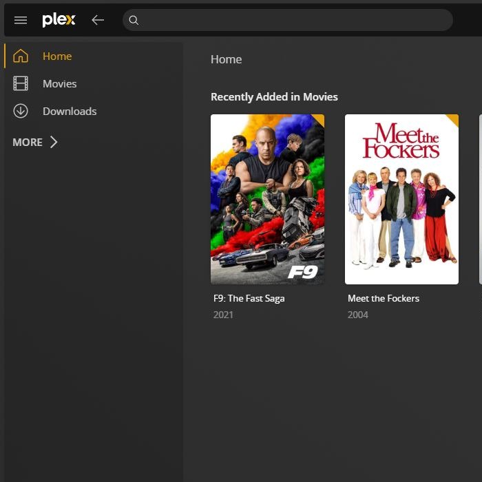 Plex Home Screen