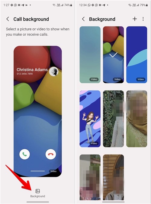 Samsung Contact Call Background Set