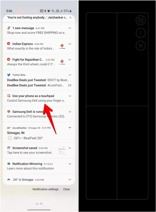 Samsung Dex Use Phone As Touchpad