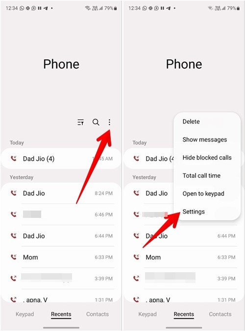 Samsung Phone App Settings