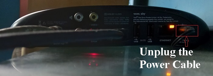 Unplugging the set top box/cable box. 