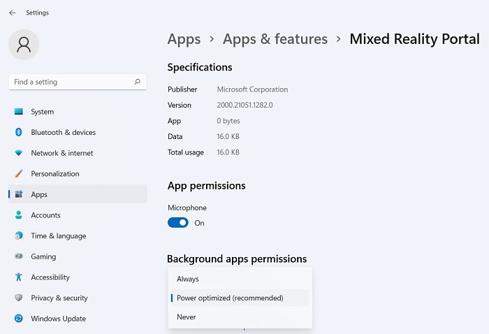 Too Many Background Process Apps Features Power Optimized On