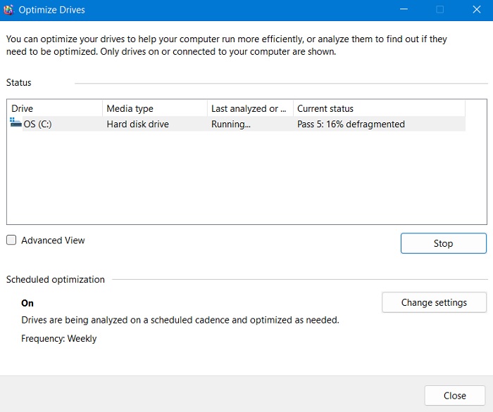 Too Many Background Process Defragment Defragmenting