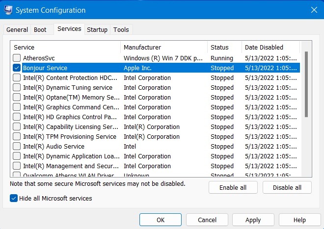 Too Many Background Process Msconfig Disable Unnecessary Services