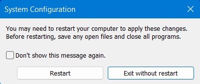 Too Many Background Process Msconfig Restart Computer