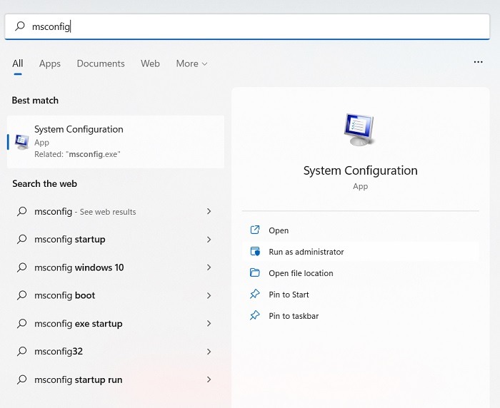 Too Many Background Process Msconfig Start Menu Search