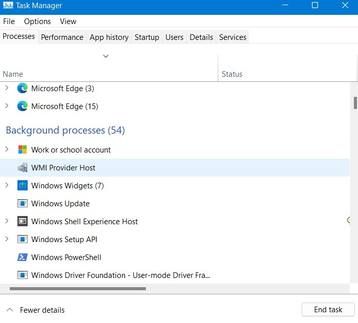 Too Many Background Process Task Manager Viewing Background Processes