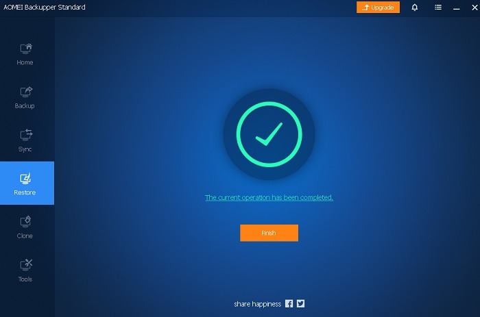 Usb Image Tools Aomei Backupper Backup Restored