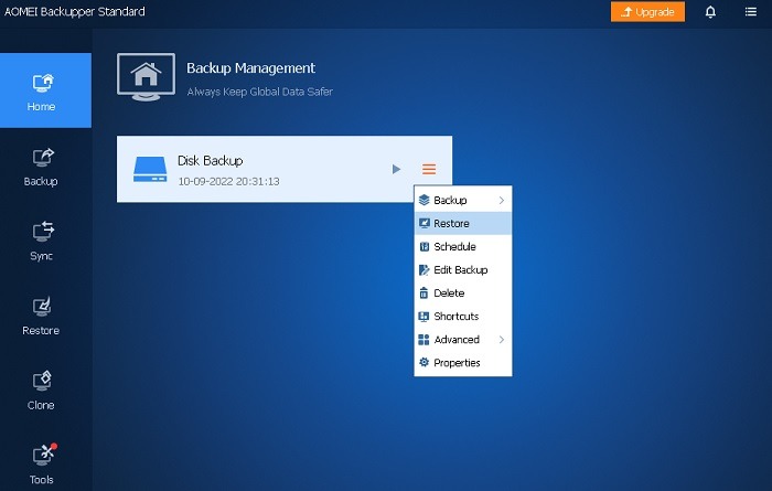 Usb Image Tools Aomei Backupper Hit Restore