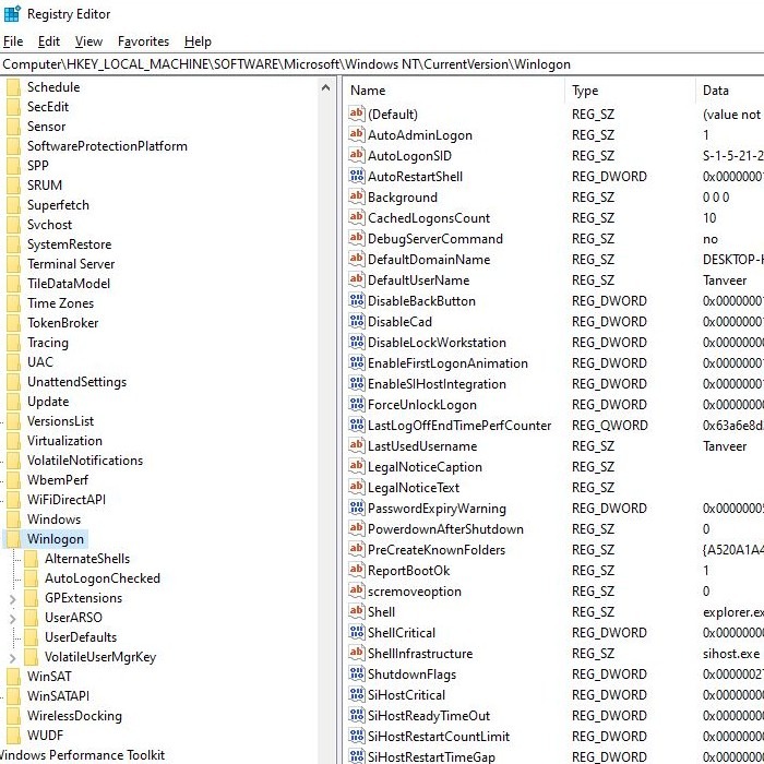 Windows Registry Editor 1