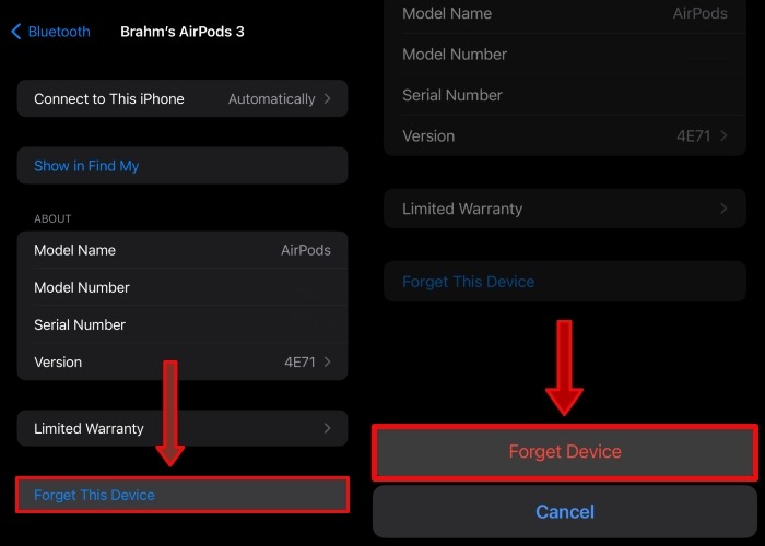 Airpods Forget Device