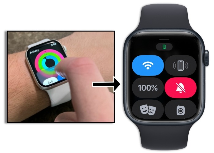 Apple Watch Control Center In App