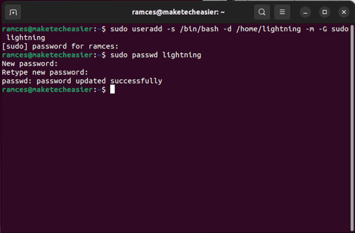Bitcoin Lightning Node 05 Create New User