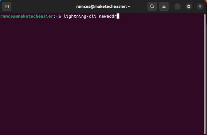 Bitcoin Lightning Node 13 Generate Bitcoin Address