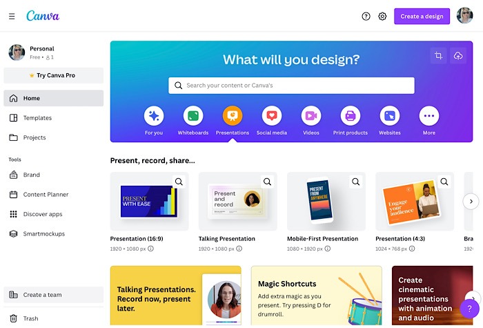 Canva Visual Worksuite Presentations