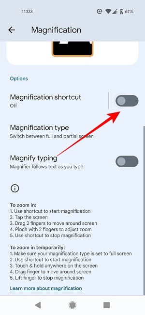Change App Icon Pixel Magnification Shortcut