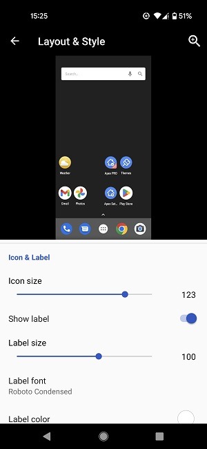 Change App Icon Size Apex Icon Size Slider