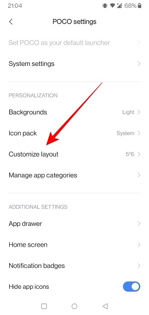 Change App Icon Size Poco Launcher Settings