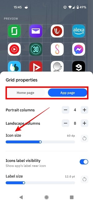 Change App Icon Size Smart App Page Icon Size