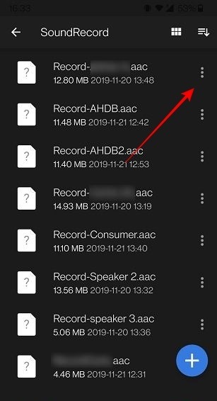Compress Large Files Android Three Dots Menu