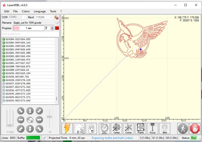 Creality Cr Laser Falcon Engraver 10w Lasergrbl