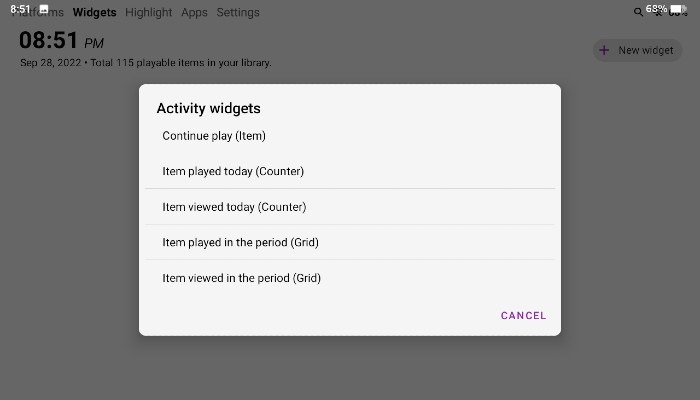 Daijisho Activitywidgets
