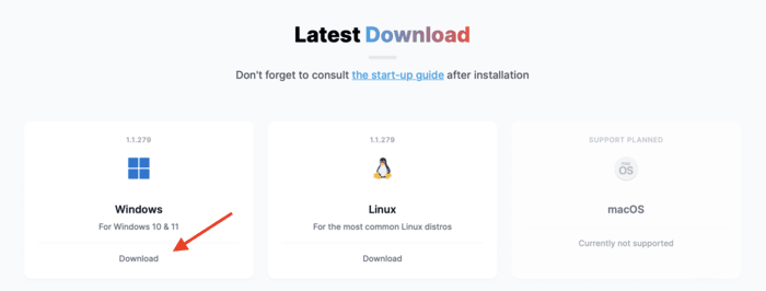 Downloading Ryujinx for Windows operating system