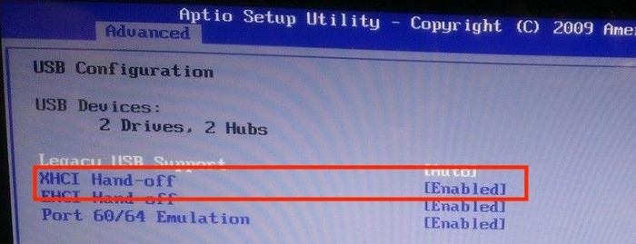 Enable Xhci Hand Off