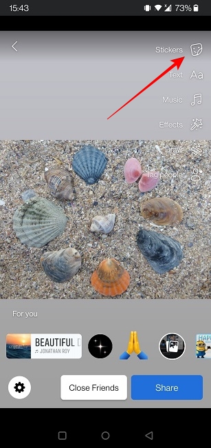 Facebook Poll Mobile Press Stickers